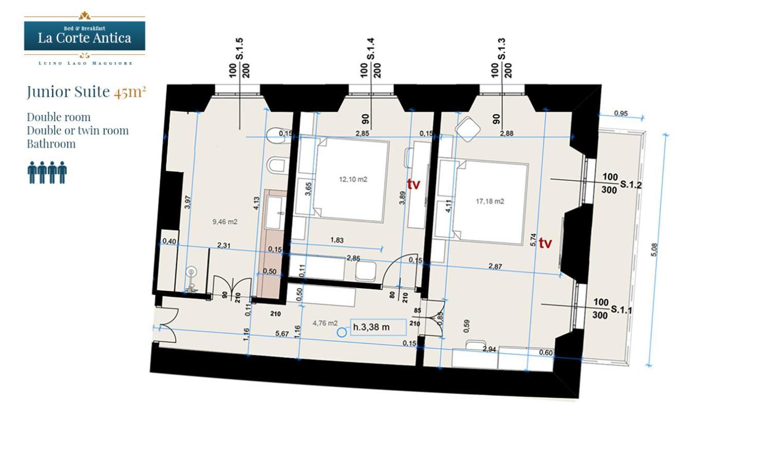 B&B La Corte Antica - Luino Lago Maggiore Kültér fotó